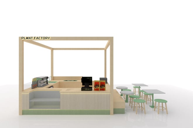 I will design 3d exhibition booth, kiosk, stall