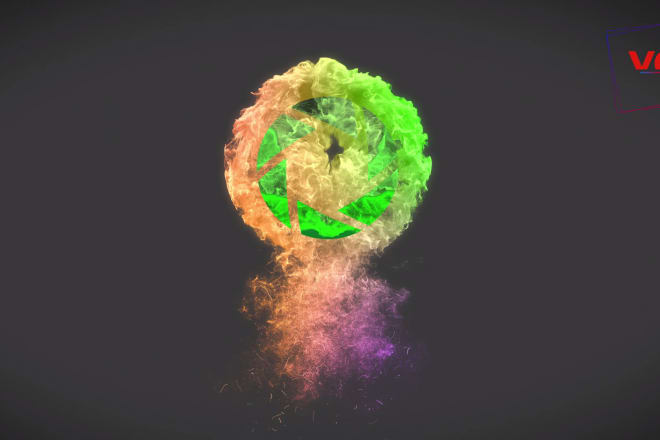 I will design 7 color smoke logo intro animation