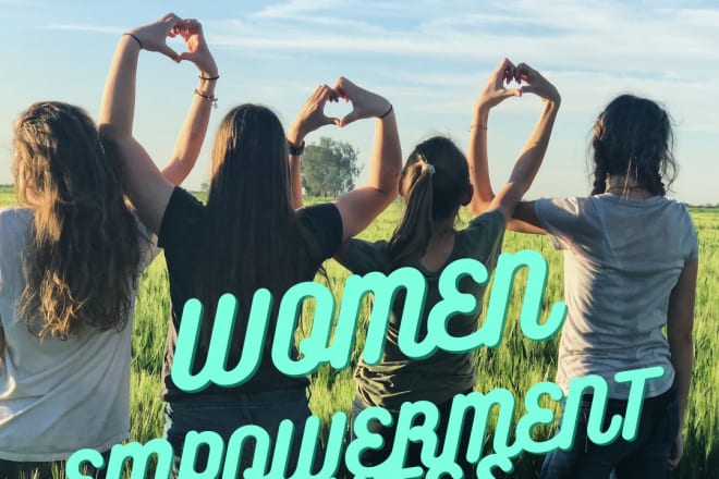I will design 80 unique women empowerment quotes with logo