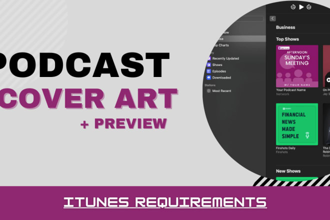 I will design a clean minimalist and profesionnal podcast cover art