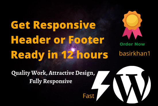 I will design a header,footer or banner for wordpress site