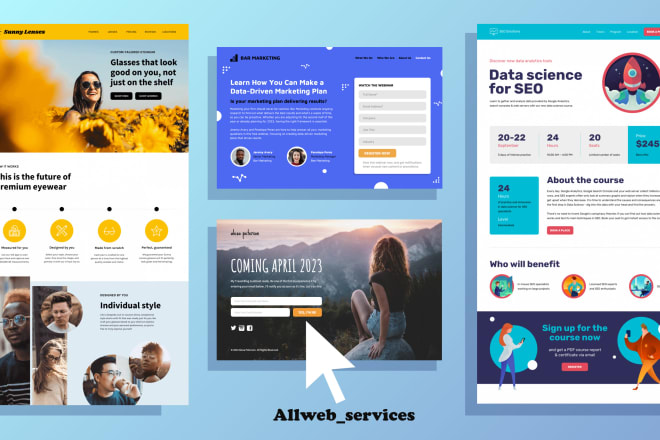 I will design a landing page website with extra 5 pages