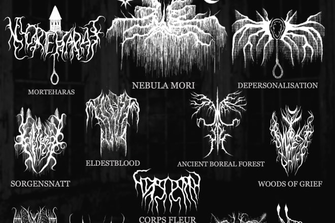 I will design a logo for your black metal band