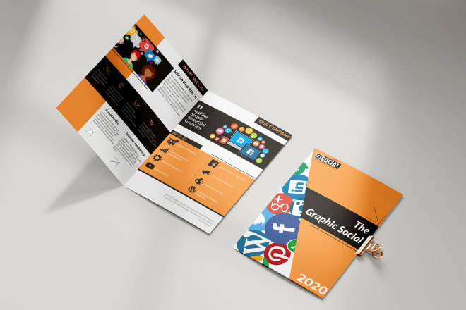 I will design a marketing brochure for your brand