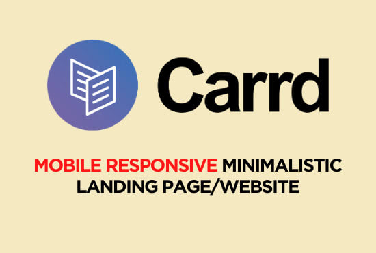 I will design a minimalistic carrd website for you