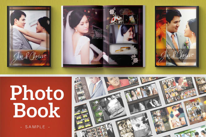 I will design a modern and stylish photo book story book album
