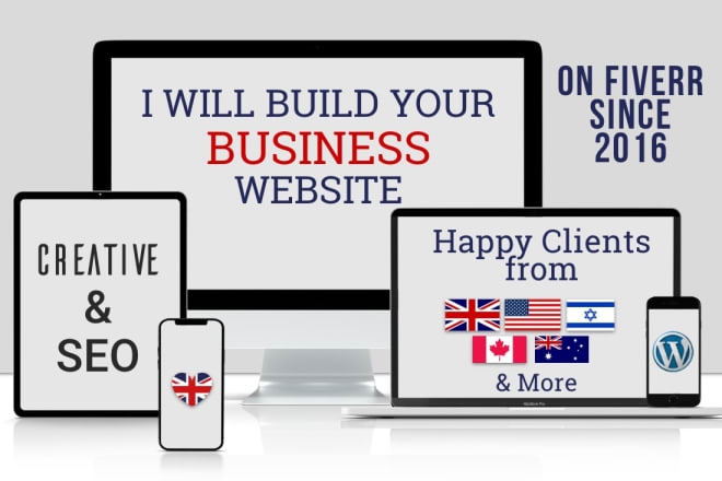 I will design a modern business website with free hosting