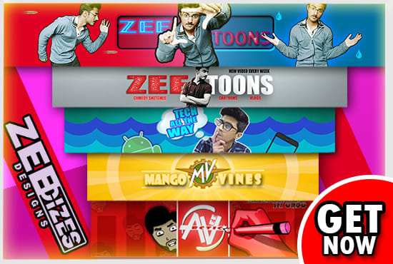 I will design a perfect youtube channel art for you