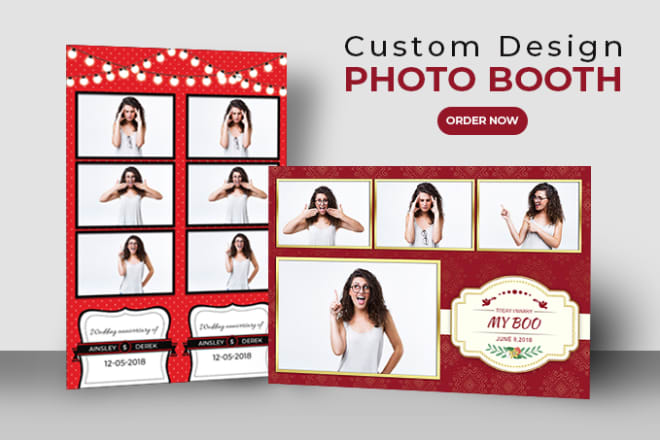 I will design a photobooth template