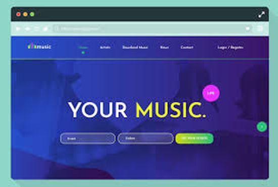 I will design a professional music website for you