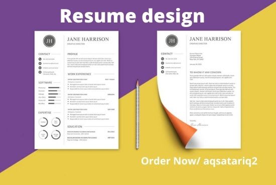 I will design a professional resume, CV, cover letter template