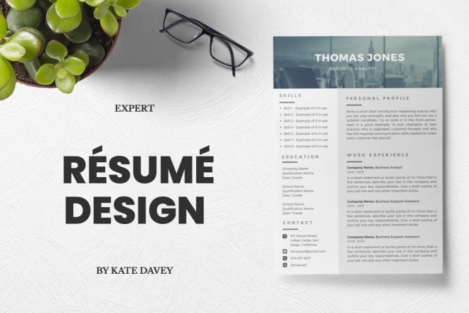 I will design a professional resumé to get you hired