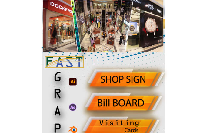 I will design a shop sign, billboard, signboard,webside banner