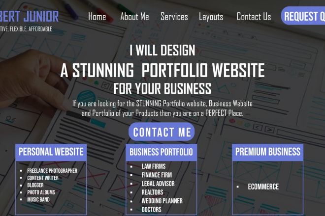 I will design a stunning portfolio website for your business