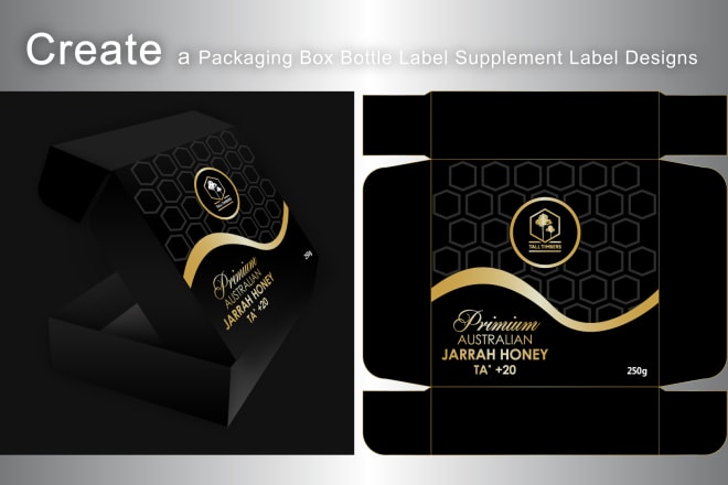 I will design a supplement label food packaging box template illustrator label