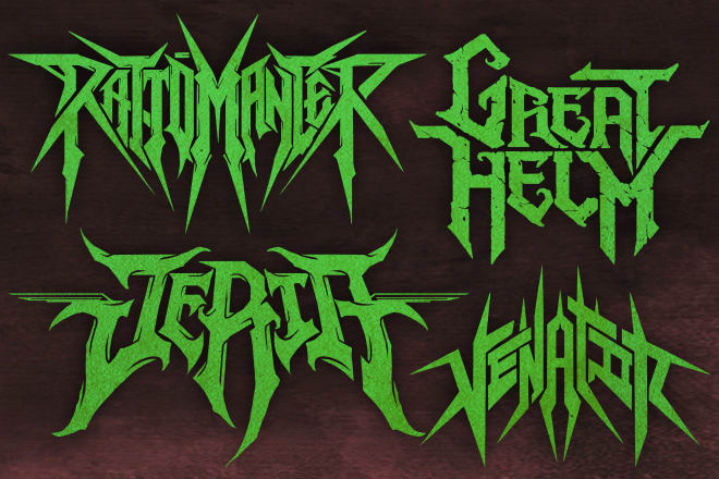 I will design a thrash metal and heavy metal logo