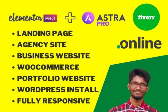 I will design a wordpress website using elementor pro and astra pro