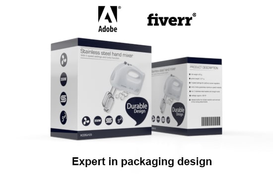 I will design amazing product packaging box design with 3d mockups