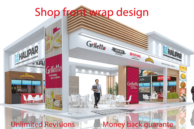 I will design amazing storefront, shop front window design