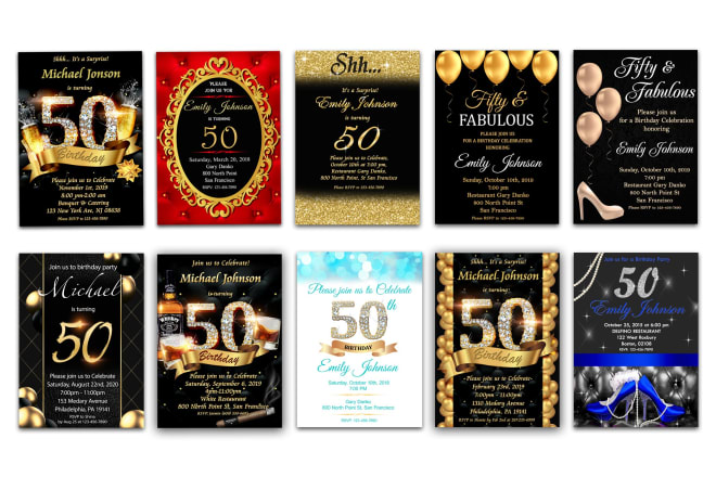 I will design an adult birthday invitations and party invitations