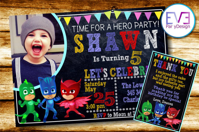 I will design an awesome birthday invitation for your kid party