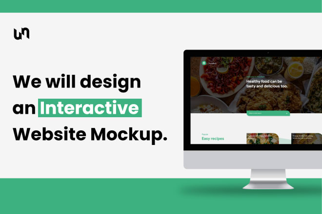 I will design an interactive web design mockup