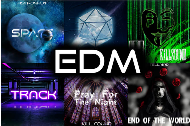 I will design and animate edm cover art