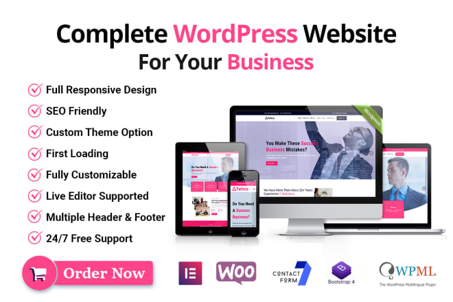 I will design and develop a responsive wordpress website