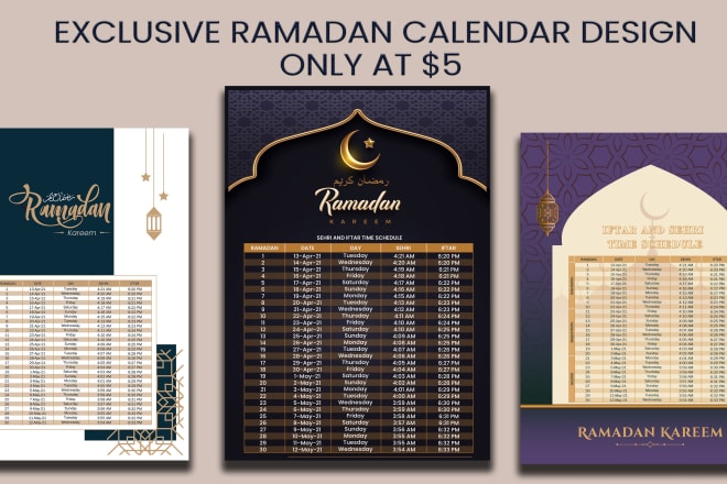 I will design attractive and exclusive ramadan calendar or flyer