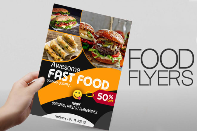I will design attractive food flyers