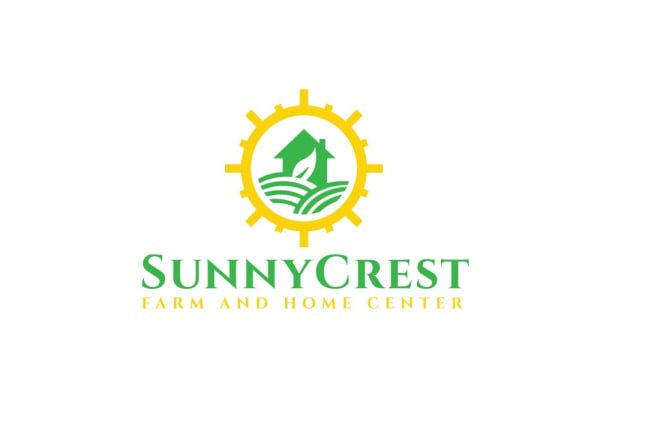 I will design attractive sunny crest logo for your farm and home center