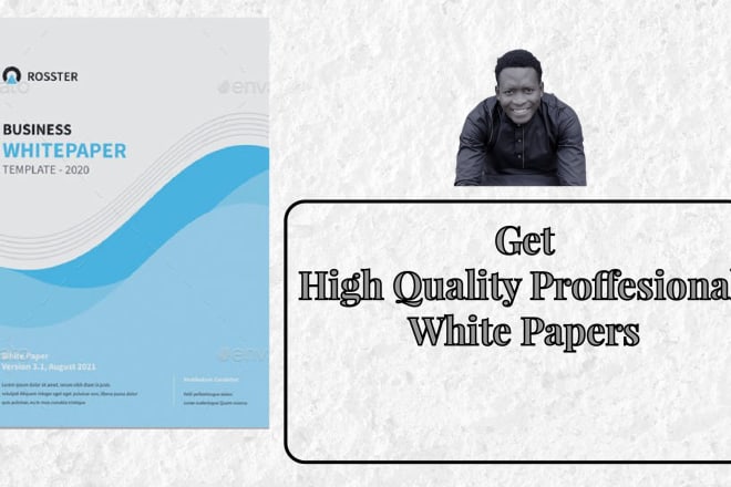 I will design awesome white paper and professional reports