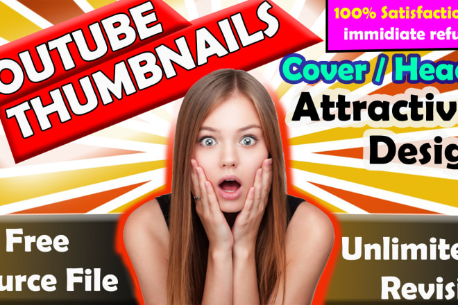 I will design best amazing youtube thumbnails,channel art and facebook banner