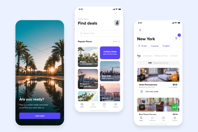 I will design best travel apps for ios and android