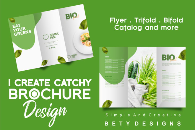 I will design bifold, trifold brochure, booklet, catalog