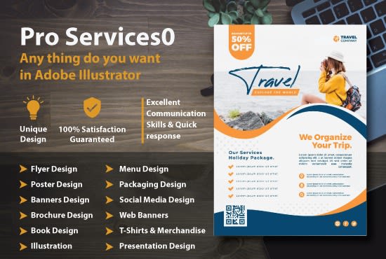 I will design business flyer, banner and poster in adobe illustrator
