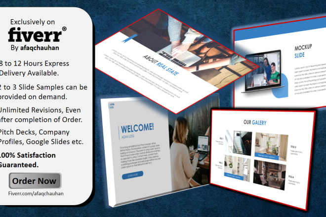 I will design business powerpoint presentations and slideshow