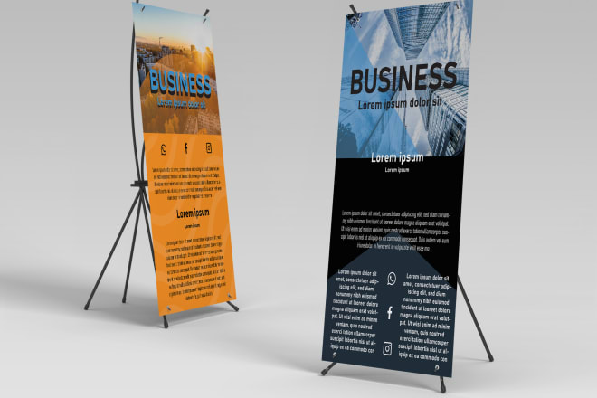I will design corporate print ready roll up banner, billboard, signboard