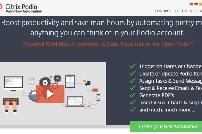 I will design create automate your podio CRM with globiflow, zapier,integromat