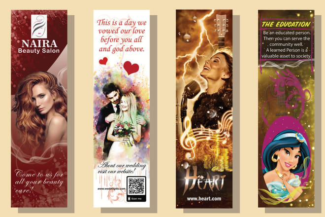 I will design creative and print ready bookmarks for you