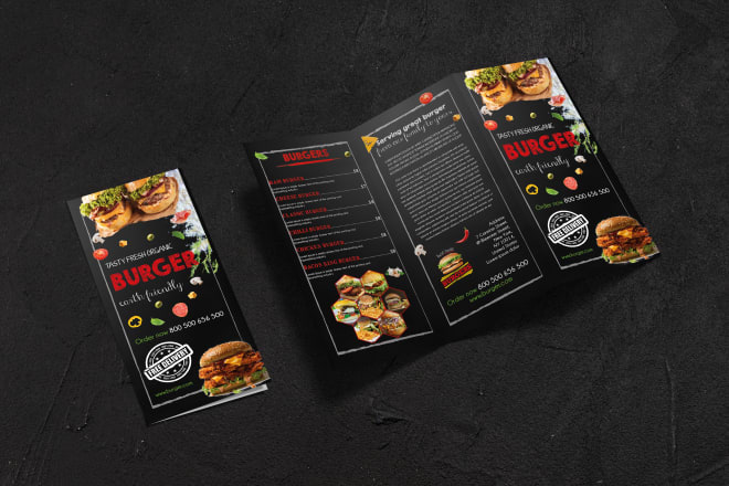 I will design creative awesome restaurant menu food menu