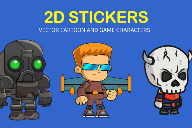 I will design custom 2d stickers, emojis, characters in vector