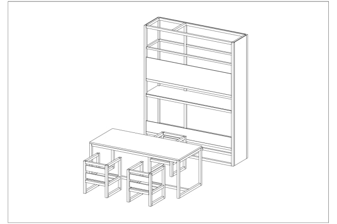I will design custom 3d furniture autocad modeling