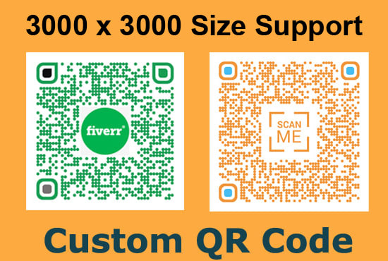 I will design custom colorful qr code with logo