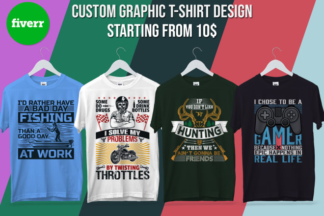 I will design custom trendy graphic t shirt for you and your pod marketplace