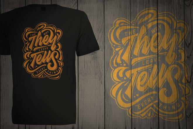 I will design custom typography t shirt