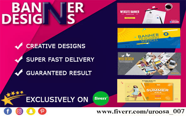 I will design customized website banner design