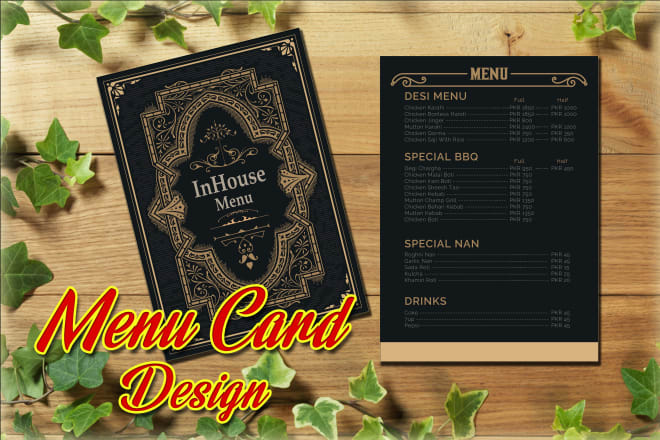 I will design editable restaurant menu