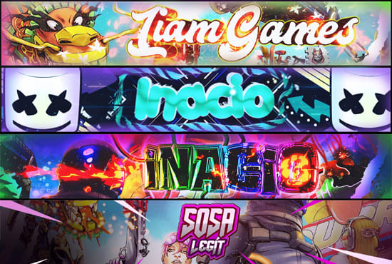 I will design exclusive gaming banners for youtube,twitch,twitter