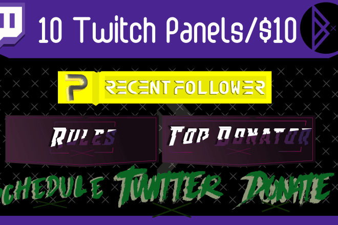 I will design express twitch profile panels